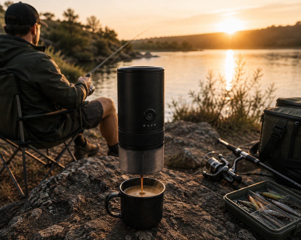 VeldBrew at fishing spot